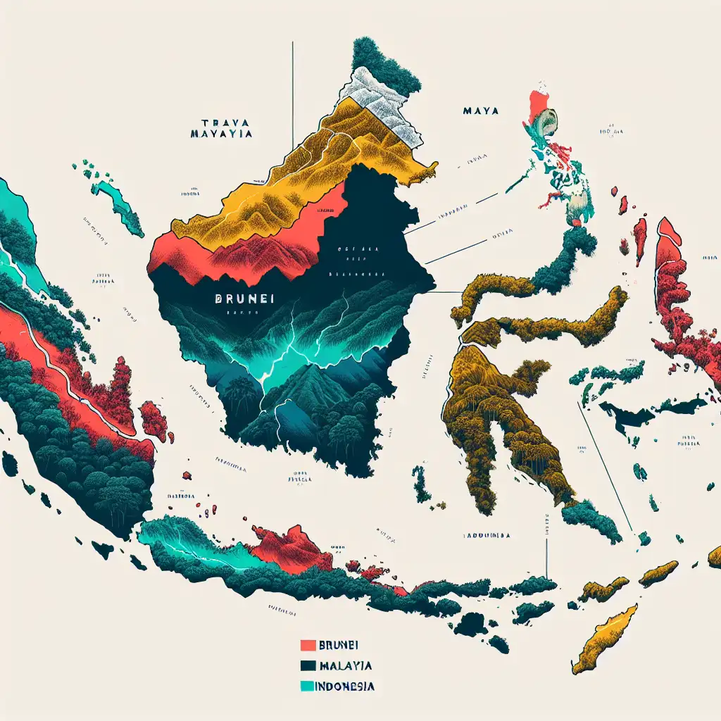 Warum ist Borneo zwischen mehreren Ländern geteilt?