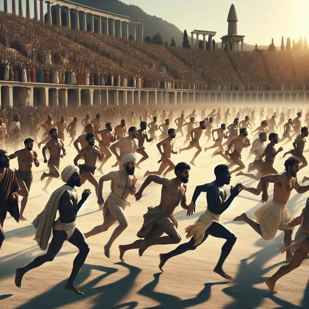 Was war das Dolichos-Rennen bei den antiken Olympischen Spielen?