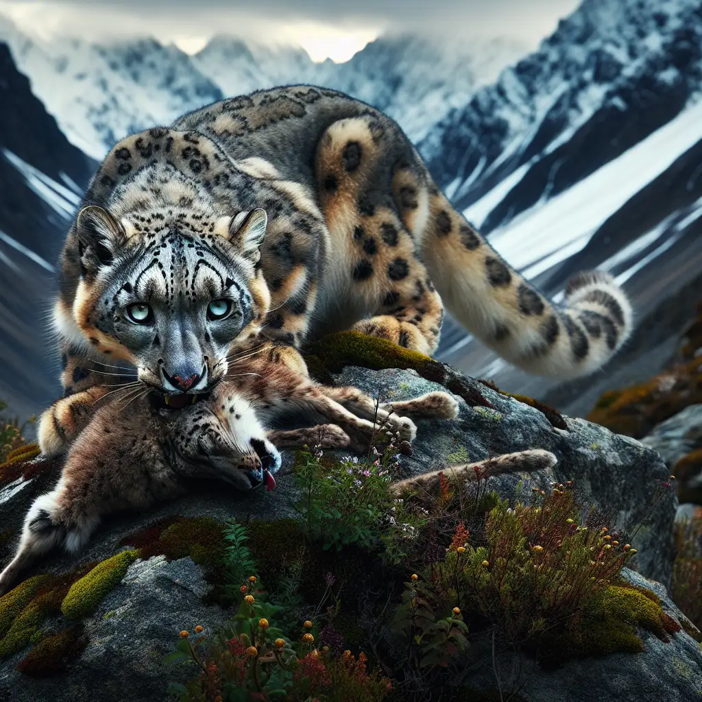 Wie jagen Schneeleoparden ihre Beute in den Bergen?