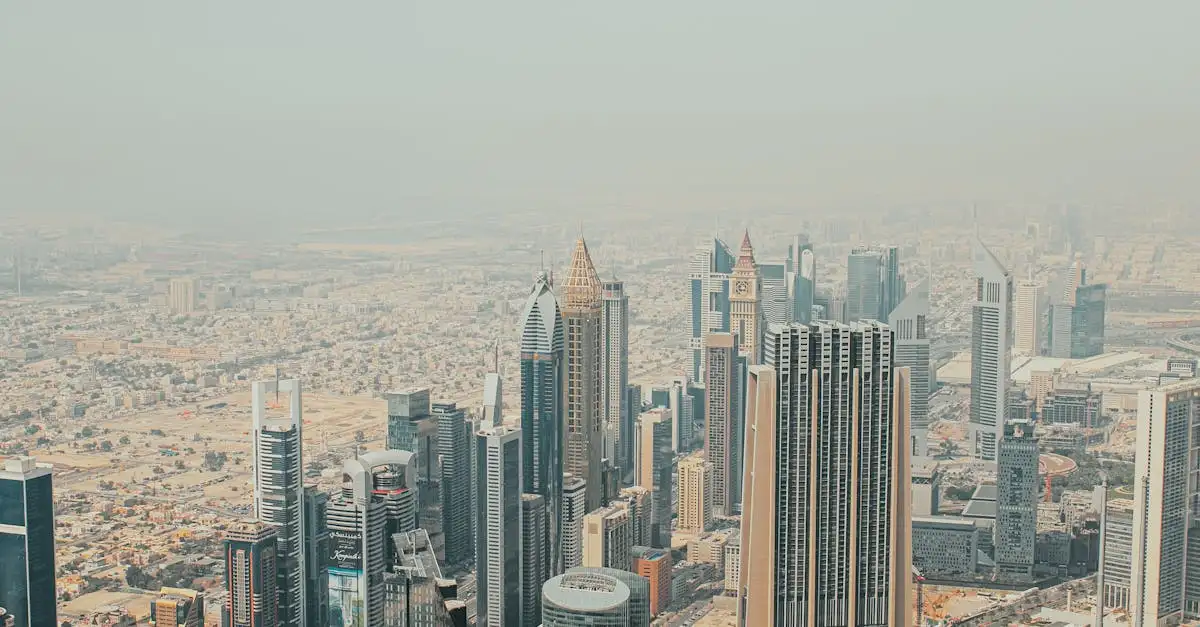 Wo genau ist der Emirates Office Tower in Dubai?
